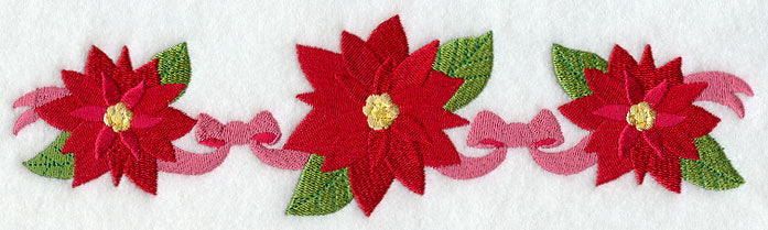 Poinsettia Holiday Border