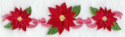 Poinsettia Holiday Border