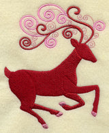 Pink Flourish Reindeer