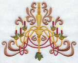 Victorian Christmas Chandelier with Mistletoe