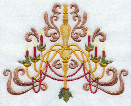 Victorian Christmas Chandelier with Mistletoe