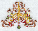 Victorian Christmas Chandelier with Mistletoe