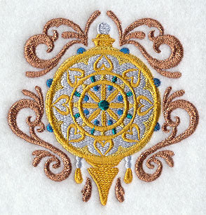 Victorian Shimmer Ornament - Hearts