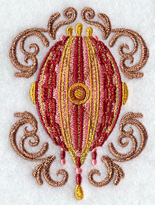 Victorian Shimmer Ornament - Stripes