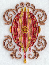 Victorian Shimmer Ornament - Stripes