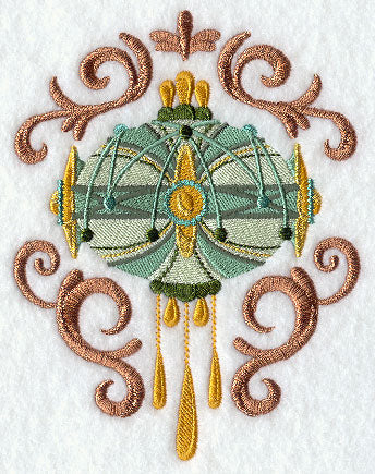 Victorian Shimmer Ornament - Zig Zag