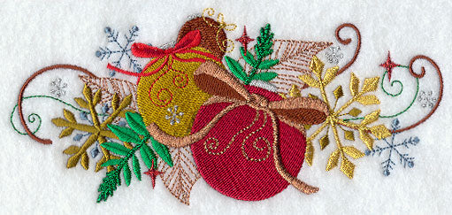 Ornament and Snowflake Glitz Border