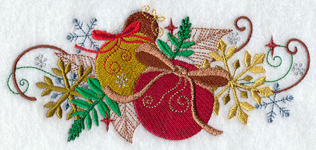 Ornament and Snowflake Glitz Border
