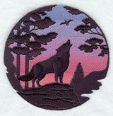 Wolf Silhouette at Sunset