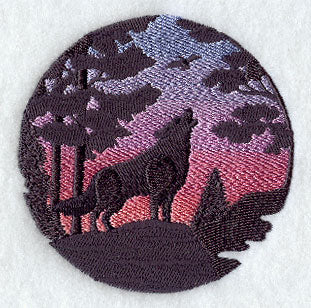 Wolf Silhouette at Sunset