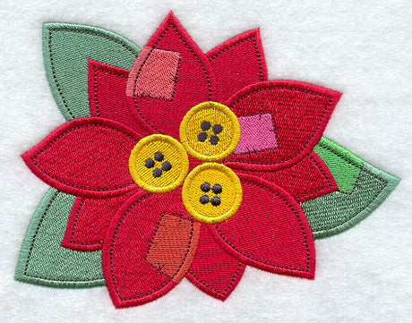 Button Poinsettia