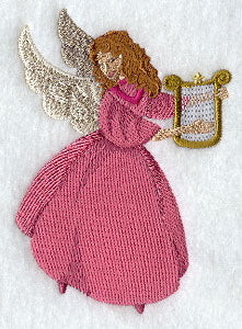 Christmas Music Angel with Harp