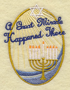 A Great Miracle Happened There Menorah