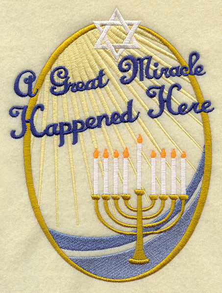 A Great Miracle Happened Here Menorah