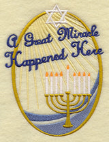 A Great Miracle Happened Here Menorah