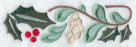 Arts & Crafts Christmas Border - Holly & Mistletoe
