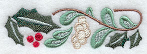 Arts & Crafts Christmas Border - Holly & Mistletoe