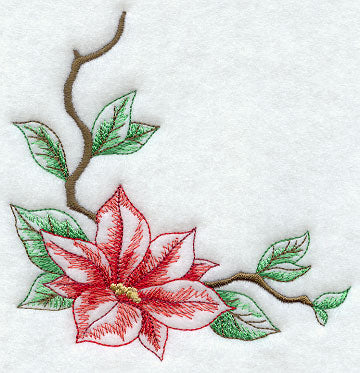 Silent Night Poinsettia Corner 2 – Embroidery Library