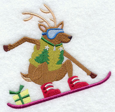Snow Board Reindeer