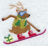 Snow Board Reindeer