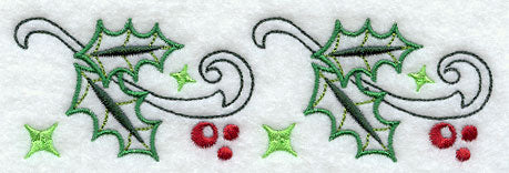 Holly and Stars Border (Vintage)