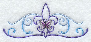 Fleur-de-lis and Butterfly Border