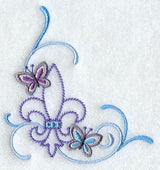 Fleur-de-lis and Butterfly Corner