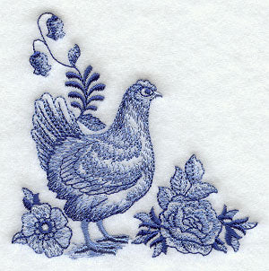 Delft Blue Country Kitchen Corner - Hen