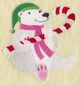 Polar Bear with Candy Cane