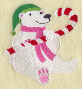 Polar Bear with Candy Cane