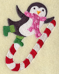 Penguin with Candy Cane