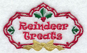 Reindeer Treats Label