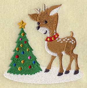 Reindeer and Christmas Tree