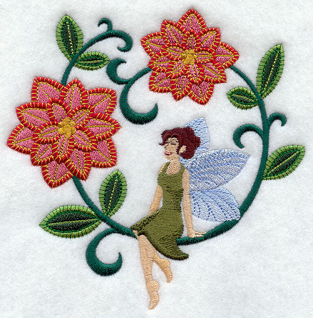 Jacobean Christmas Fairy - Poinsettia