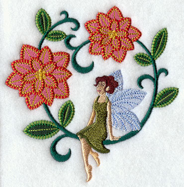 Jacobean Christmas Fairy - Poinsettia