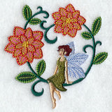 Jacobean Christmas Fairy - Poinsettia