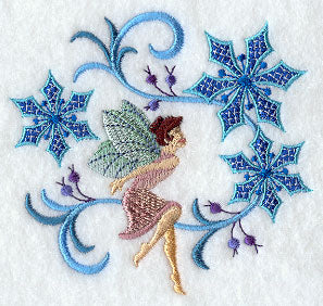 Jacobean Christmas Fairy - Wintry Flowers