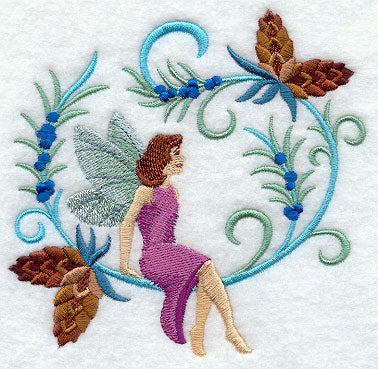 Jacobean Christmas Fairy - Pine Cones