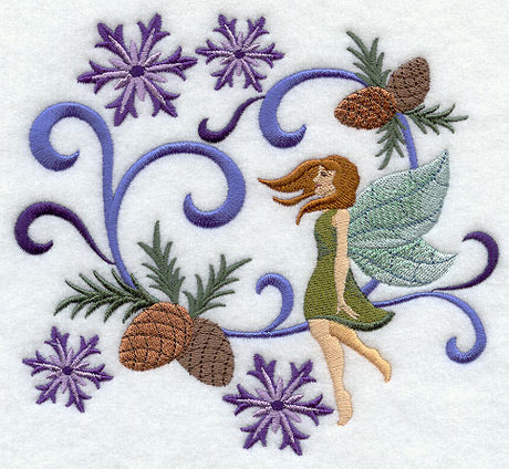 Jacobean Christmas Fairy - Snowflakes