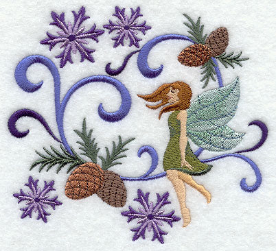 Jacobean Christmas Fairy - Snowflakes
