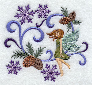 Jacobean Christmas Fairy - Snowflakes