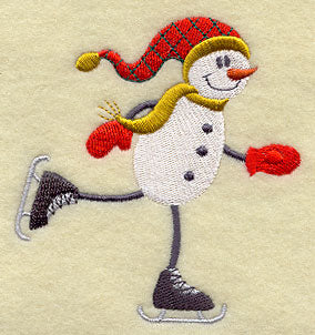 Snowy Celebrations - Snowman on Ice Skates