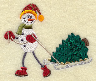 Snowy Celebrations - Snowman & Christmas Tree