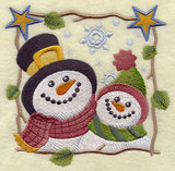 Cozy Country Snowmen - Stargazing