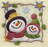 Cozy Country Snowmen - Stargazing