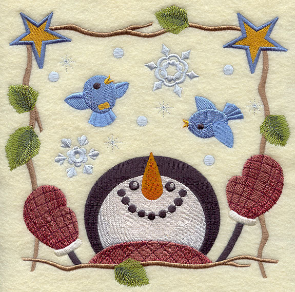 Cozy Country Snowman - Bluebird Friends