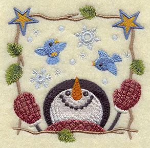 Cozy Country Snowman - Bluebird Friends