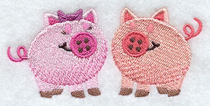 Button Buddies - Pigs