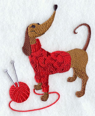 Knitting Dog