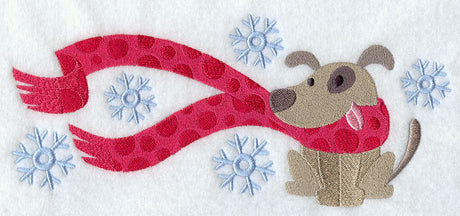 Wrapped Up In Winter Dog